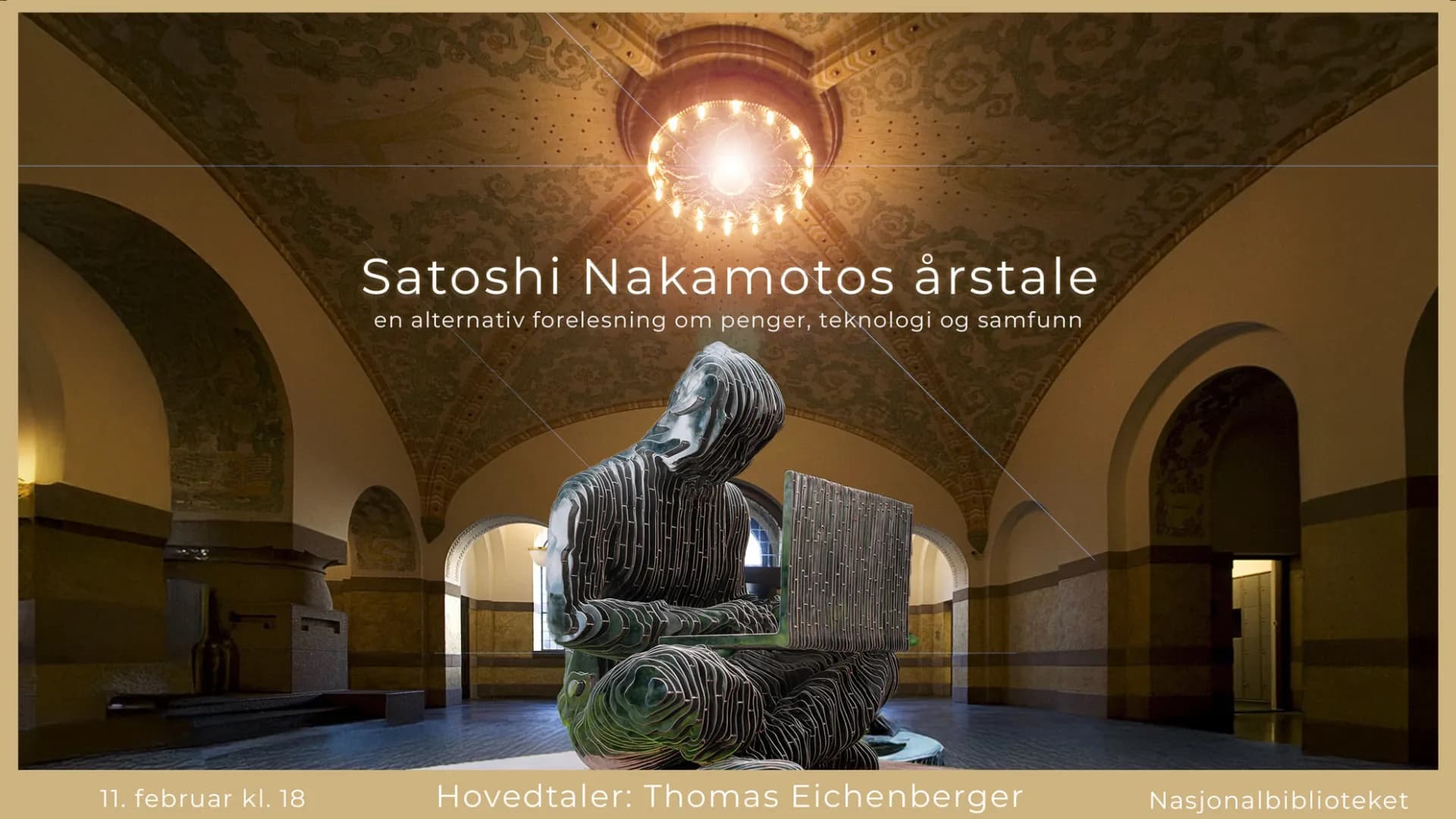 Plakat for Satoshi Nakamotos årstale