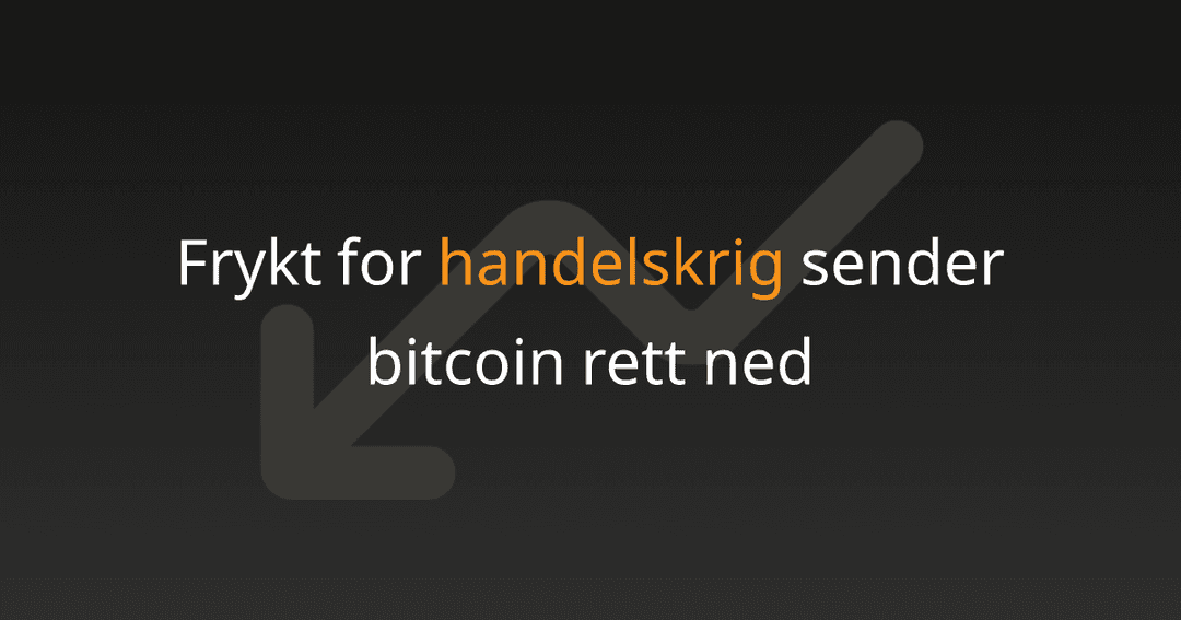 Frykt for handelskrig sender bitcoin rett ned