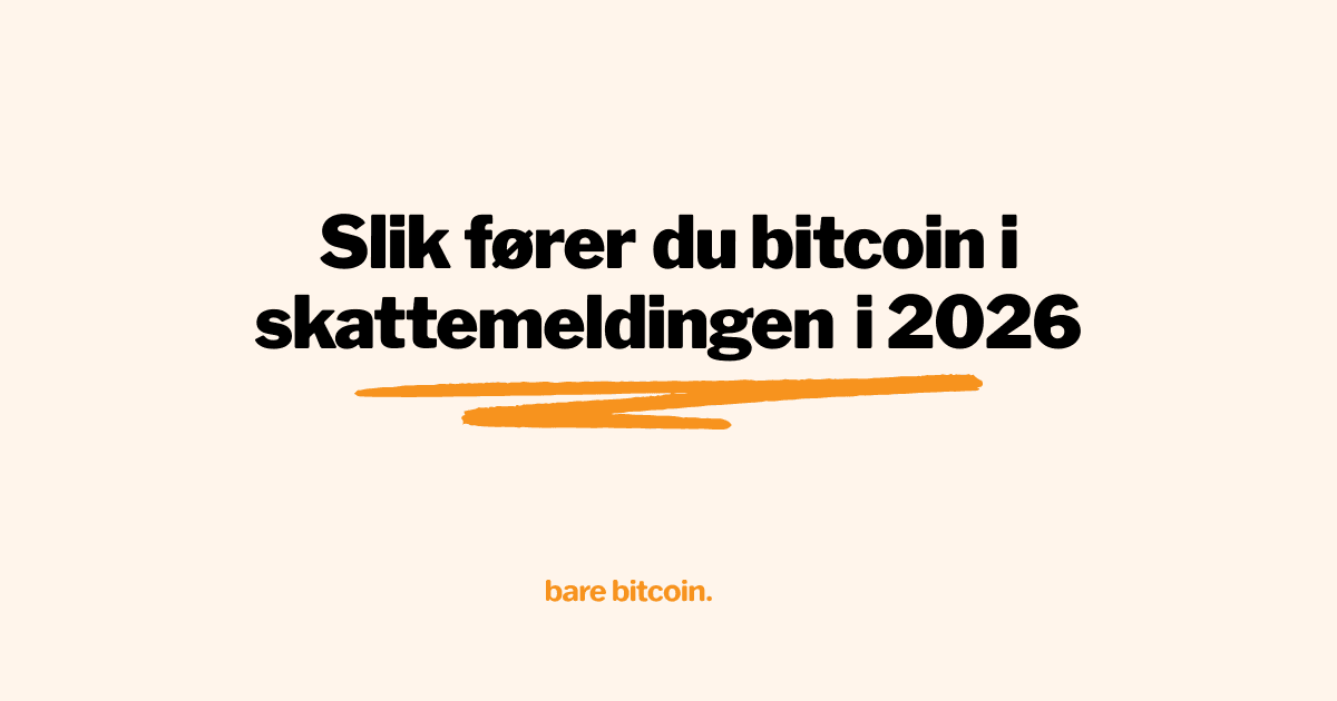 Slik fører du bitcoin i skattemeldingen i 2026