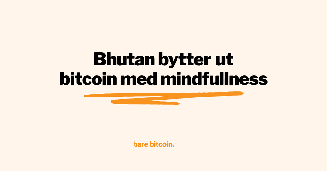 Bhutan bytter ut bitcoin med mindfullness