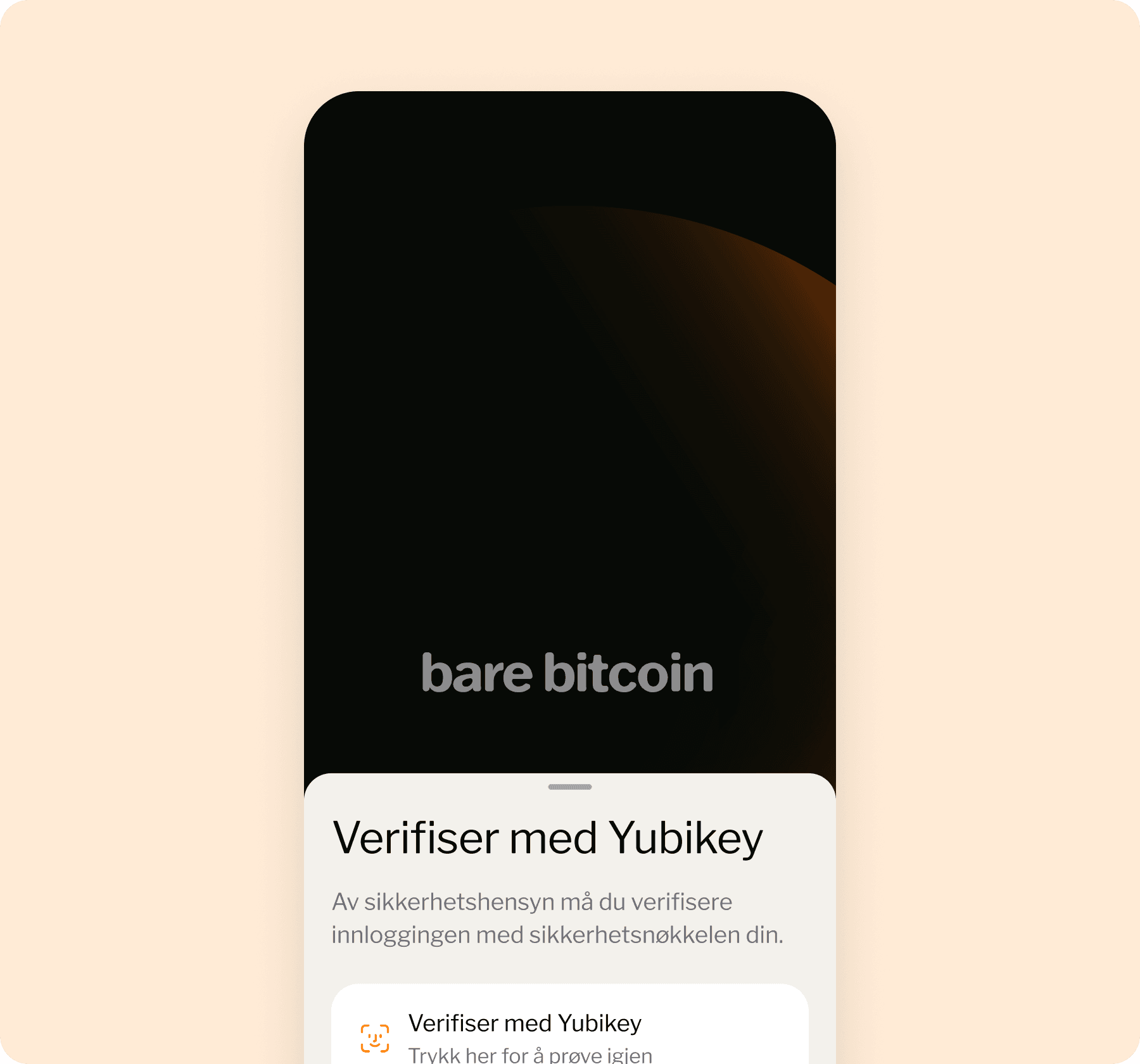Innlogging med YubiKey i bb-appen