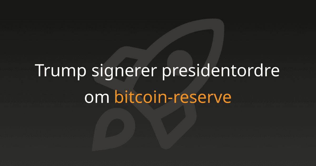 Trump signerer presidentordre om bitcoin-reserve