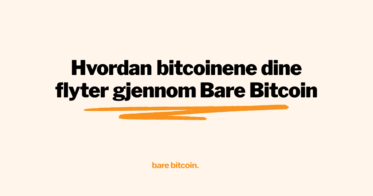 Hvordan bitcoinene dine flyter gjennom Bare Bitcoin | Lær om Bitcoin